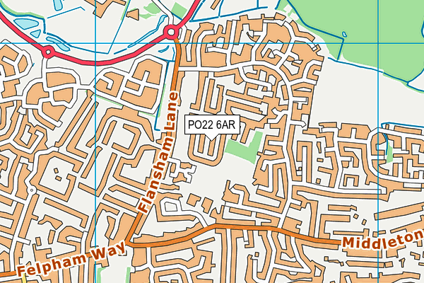 PO22 6AR map - OS VectorMap District (Ordnance Survey) PO22 6AR map - OS VectorMap District (Ordnance Survey)