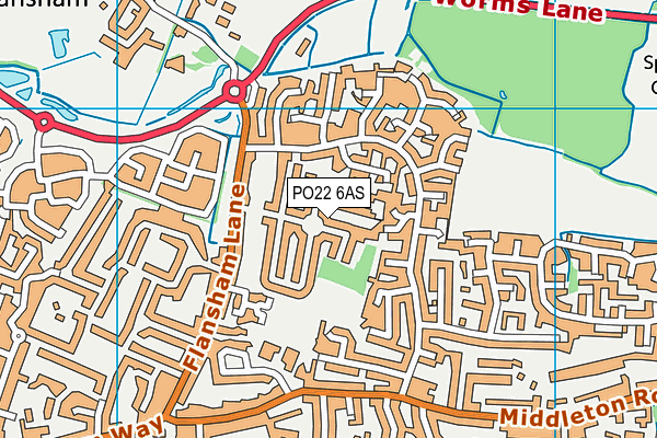 PO22 6AS map - OS VectorMap District (Ordnance Survey) PO22 6AS map - OS VectorMap District (Ordnance Survey)