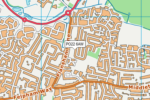 PO22 6AW map - OS VectorMap District (Ordnance Survey) PO22 6AW map - OS VectorMap District (Ordnance Survey)