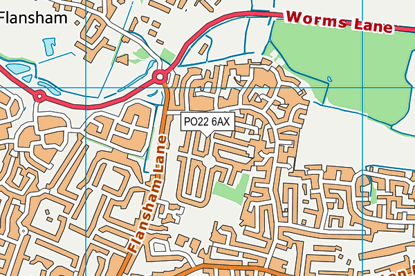 PO22 6AX map - OS VectorMap District (Ordnance Survey) PO22 6AX map - OS VectorMap District (Ordnance Survey)