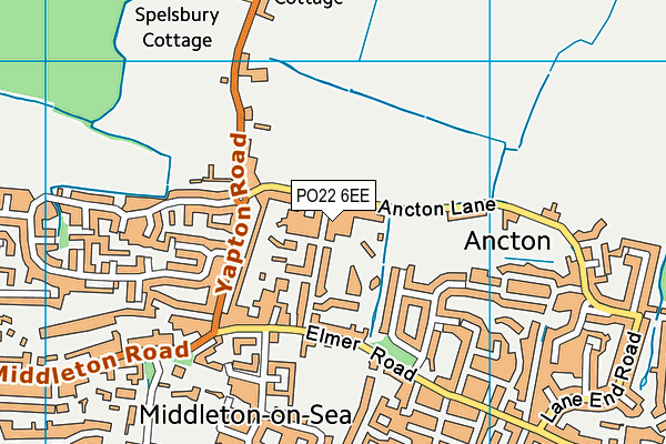 PO22 6EE map - OS VectorMap District (Ordnance Survey) PO22 6EE map - OS VectorMap District (Ordnance Survey)