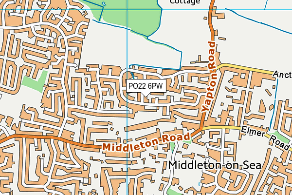 PO22 6PW map - OS VectorMap District (Ordnance Survey) PO22 6PW map - OS VectorMap District (Ordnance Survey)