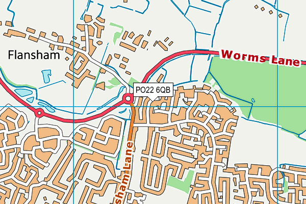 PO22 6QB map - OS VectorMap District (Ordnance Survey) PO22 6QB map - OS VectorMap District (Ordnance Survey)