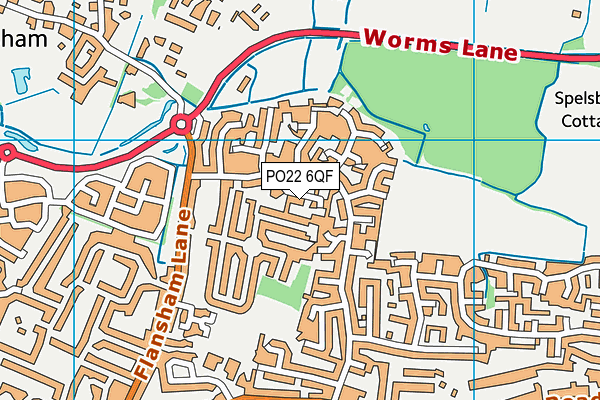 PO22 6QF map - OS VectorMap District (Ordnance Survey) PO22 6QF map - OS VectorMap District (Ordnance Survey)