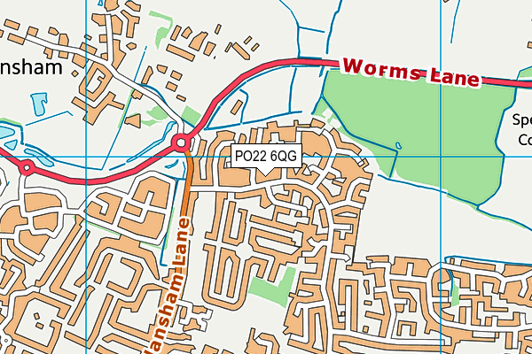 PO22 6QG map - OS VectorMap District (Ordnance Survey) PO22 6QG map - OS VectorMap District (Ordnance Survey)