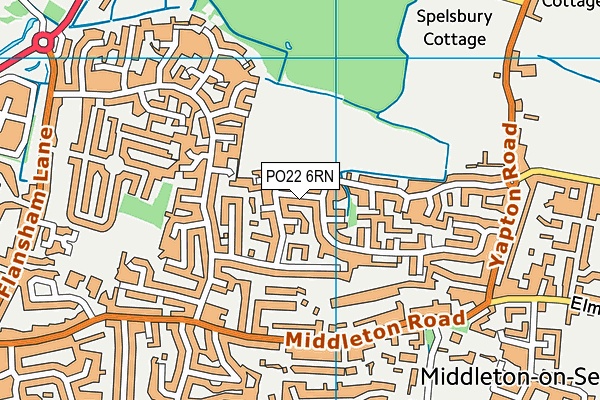 PO22 6RN map - OS VectorMap District (Ordnance Survey) PO22 6RN map - OS VectorMap District (Ordnance Survey)