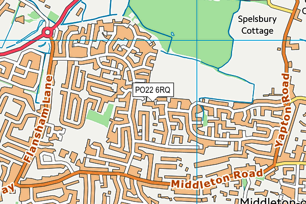 PO22 6RQ map - OS VectorMap District (Ordnance Survey) PO22 6RQ map - OS VectorMap District (Ordnance Survey)