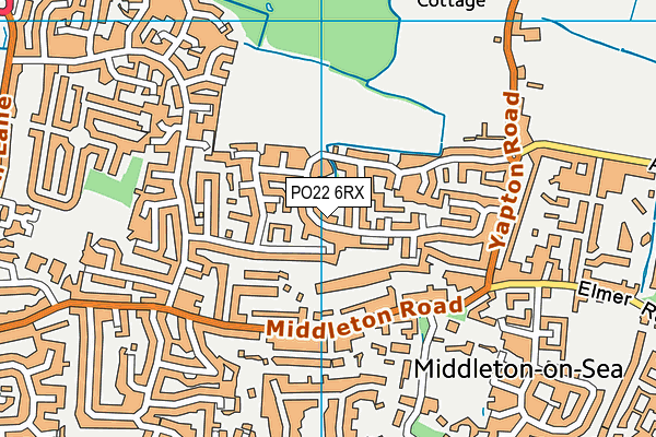PO22 6RX map - OS VectorMap District (Ordnance Survey) PO22 6RX map - OS VectorMap District (Ordnance Survey)
