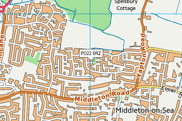 PO22 6RZ map - OS VectorMap District (Ordnance Survey) PO22 6RZ map - OS VectorMap District (Ordnance Survey)