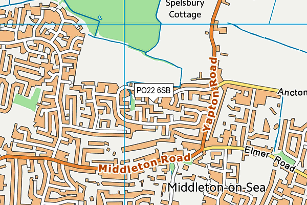 PO22 6SB map - OS VectorMap District (Ordnance Survey) PO22 6SB map - OS VectorMap District (Ordnance Survey)