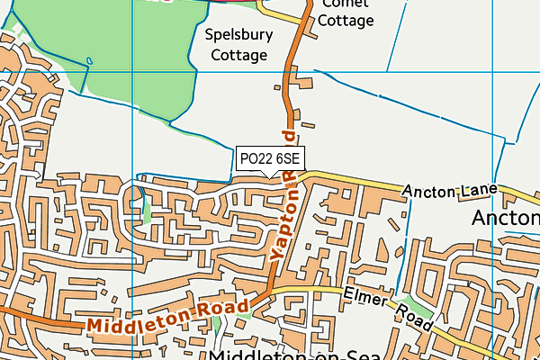 PO22 6SE map - OS VectorMap District (Ordnance Survey) PO22 6SE map - OS VectorMap District (Ordnance Survey)