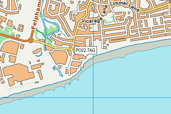 PO22 7AG map - OS VectorMap District (Ordnance Survey) PO22 7AG map - OS VectorMap District (Ordnance Survey)