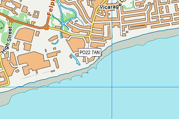 PO22 7AN map - OS VectorMap District (Ordnance Survey) PO22 7AN map - OS VectorMap District (Ordnance Survey)