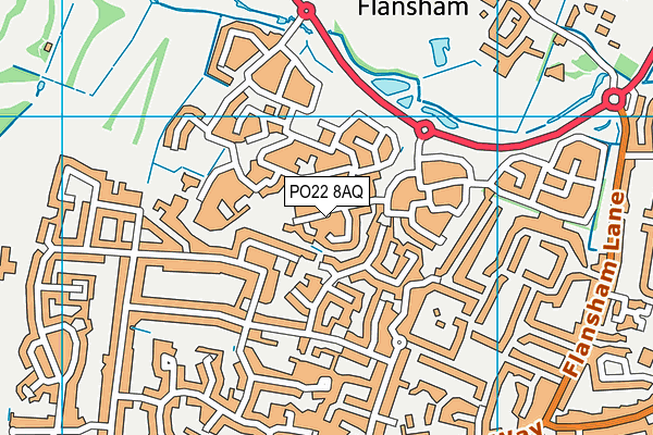PO22 8AQ map - OS VectorMap District (Ordnance Survey) PO22 8AQ map - OS VectorMap District (Ordnance Survey)