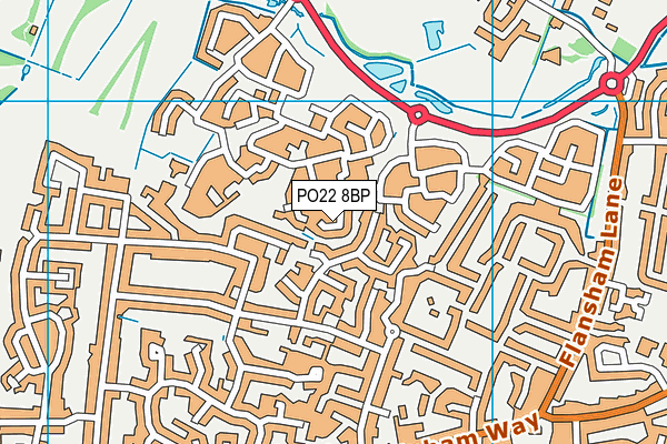 PO22 8BP map - OS VectorMap District (Ordnance Survey)