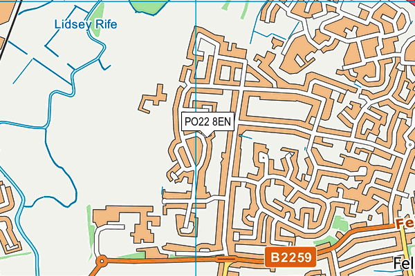 PO22 8EN map - OS VectorMap District (Ordnance Survey) PO22 8EN map - OS VectorMap District (Ordnance Survey)