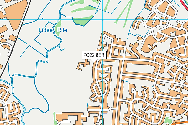 PO22 8ER map - OS VectorMap District (Ordnance Survey)