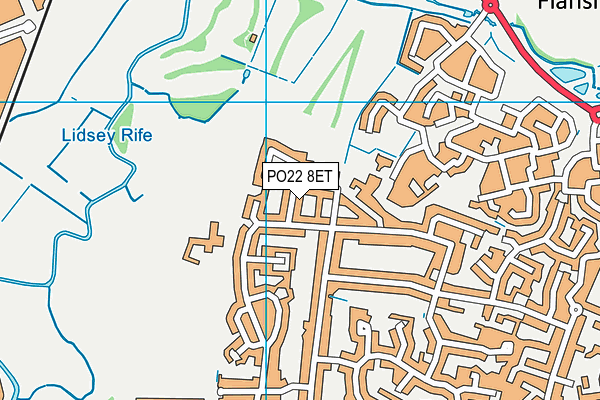 PO22 8ET map - OS VectorMap District (Ordnance Survey) PO22 8ET map - OS VectorMap District (Ordnance Survey)