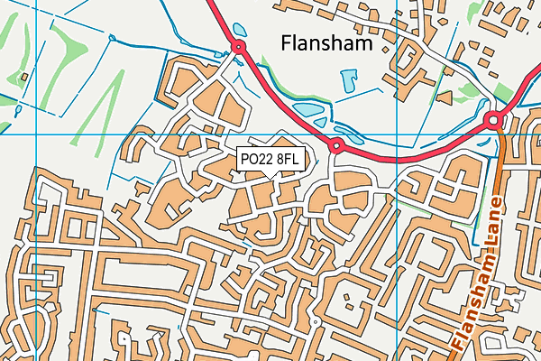 PO22 8FL map - OS VectorMap District (Ordnance Survey) PO22 8FL map - OS VectorMap District (Ordnance Survey)