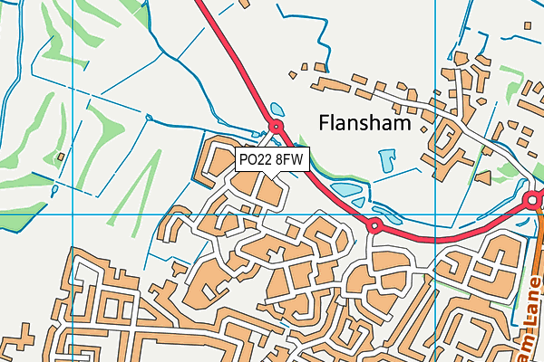 PO22 8FW map - OS VectorMap District (Ordnance Survey) PO22 8FW map - OS VectorMap District (Ordnance Survey)