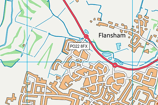 PO22 8FX map - OS VectorMap District (Ordnance Survey) PO22 8FX map - OS VectorMap District (Ordnance Survey)