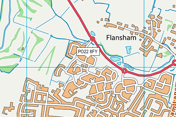PO22 8FY map - OS VectorMap District (Ordnance Survey) PO22 8FY map - OS VectorMap District (Ordnance Survey)