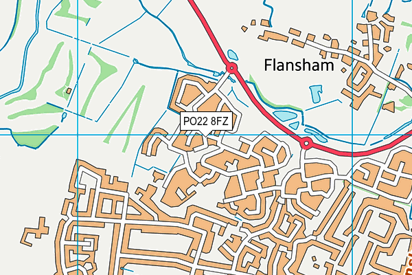 PO22 8FZ map - OS VectorMap District (Ordnance Survey) PO22 8FZ map - OS VectorMap District (Ordnance Survey)