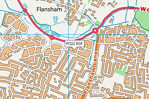 PO22 8GF map - OS VectorMap District (Ordnance Survey) PO22 8GF map - OS VectorMap District (Ordnance Survey)
