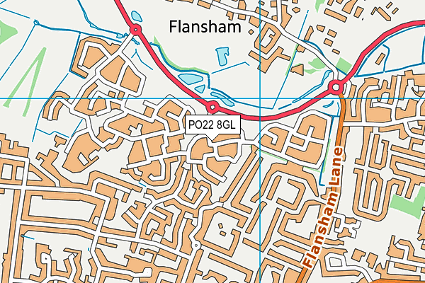 PO22 8GL map - OS VectorMap District (Ordnance Survey)