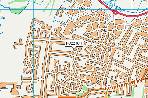 PO22 8JH map - OS VectorMap District (Ordnance Survey) PO22 8JH map - OS VectorMap District (Ordnance Survey)