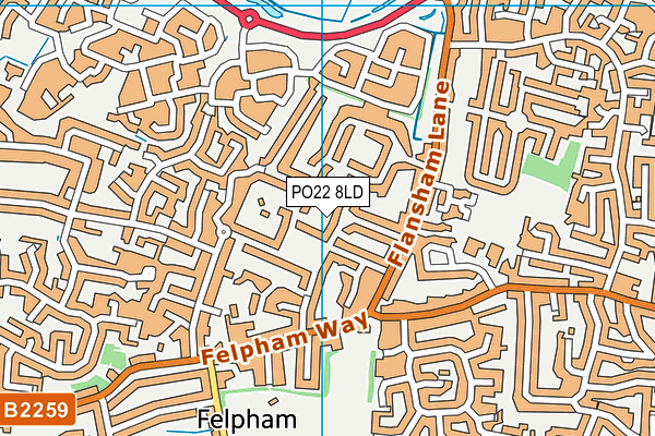 PO22 8LD map - OS VectorMap District (Ordnance Survey) PO22 8LD map - OS VectorMap District (Ordnance Survey)