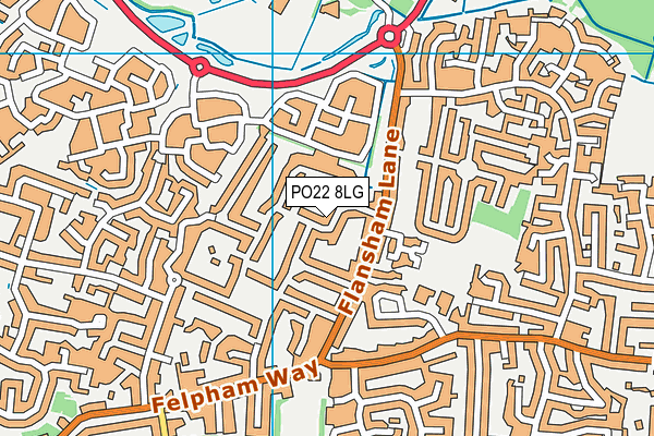 PO22 8LG map - OS VectorMap District (Ordnance Survey) PO22 8LG map - OS VectorMap District (Ordnance Survey)