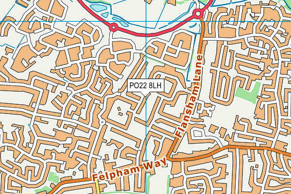 PO22 8LH map - OS VectorMap District (Ordnance Survey) PO22 8LH map - OS VectorMap District (Ordnance Survey)