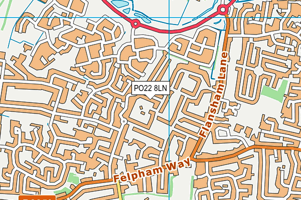 PO22 8LN map - OS VectorMap District (Ordnance Survey) PO22 8LN map - OS VectorMap District (Ordnance Survey)