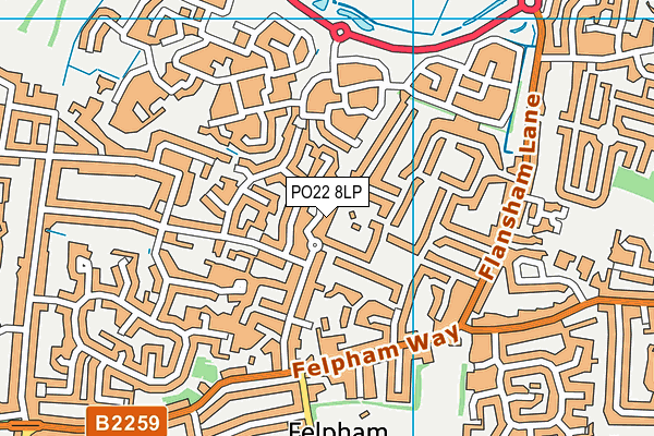 PO22 8LP map - OS VectorMap District (Ordnance Survey) PO22 8LP map - OS VectorMap District (Ordnance Survey)