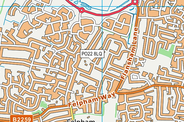PO22 8LQ map - OS VectorMap District (Ordnance Survey) PO22 8LQ map - OS VectorMap District (Ordnance Survey)