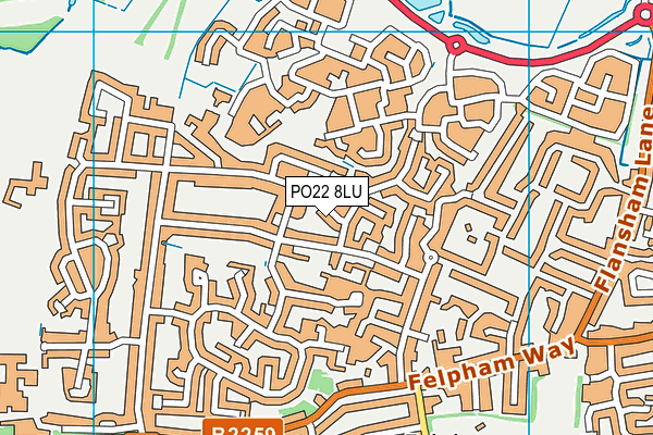 PO22 8LU map - OS VectorMap District (Ordnance Survey) PO22 8LU map - OS VectorMap District (Ordnance Survey)