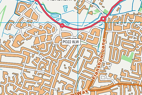 PO22 8LW map - OS VectorMap District (Ordnance Survey) PO22 8LW map - OS VectorMap District (Ordnance Survey)