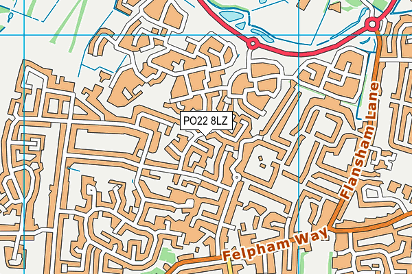 PO22 8LZ map - OS VectorMap District (Ordnance Survey) PO22 8LZ map - OS VectorMap District (Ordnance Survey)