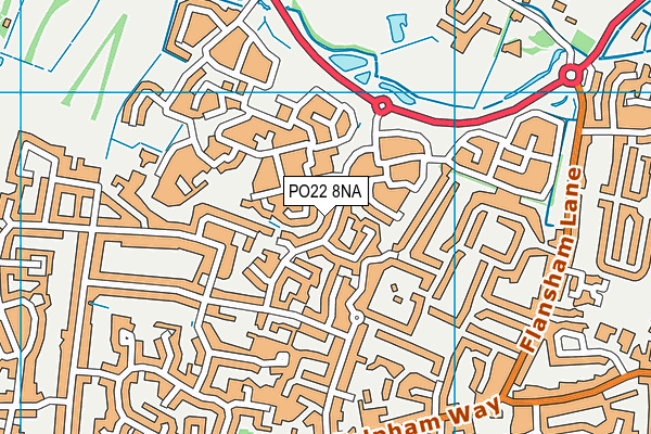 PO22 8NA map - OS VectorMap District (Ordnance Survey) PO22 8NA map - OS VectorMap District (Ordnance Survey)
