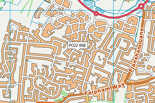 PO22 8NE map - OS VectorMap District (Ordnance Survey) PO22 8NE map - OS VectorMap District (Ordnance Survey)