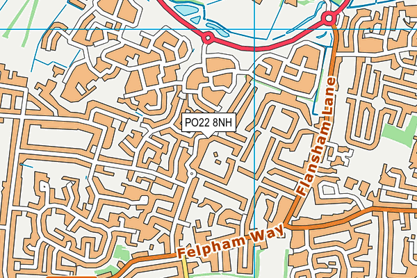 PO22 8NH map - OS VectorMap District (Ordnance Survey) PO22 8NH map - OS VectorMap District (Ordnance Survey)
