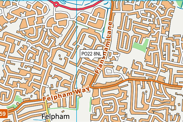 PO22 8NL map - OS VectorMap District (Ordnance Survey) PO22 8NL map - OS VectorMap District (Ordnance Survey)