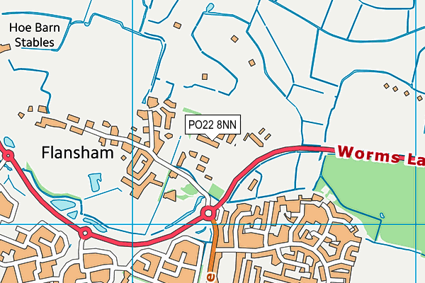 PO22 8NN map - OS VectorMap District (Ordnance Survey) PO22 8NN map - OS VectorMap District (Ordnance Survey)
