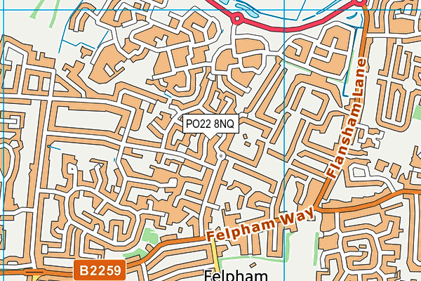 PO22 8NQ map - OS VectorMap District (Ordnance Survey) PO22 8NQ map - OS VectorMap District (Ordnance Survey)
