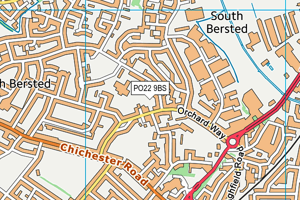 PO22 9BS map - OS VectorMap District (Ordnance Survey) PO22 9BS map - OS VectorMap District (Ordnance Survey)
