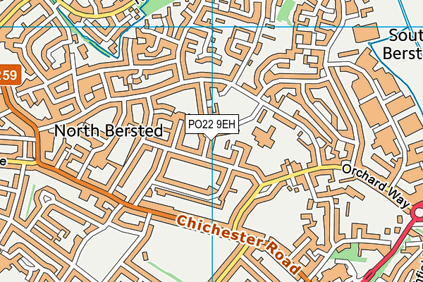 PO22 9EH map - OS VectorMap District (Ordnance Survey) PO22 9EH map - OS VectorMap District (Ordnance Survey)