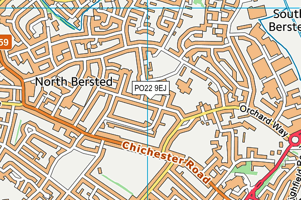PO22 9EJ map - OS VectorMap District (Ordnance Survey) PO22 9EJ map - OS VectorMap District (Ordnance Survey)
