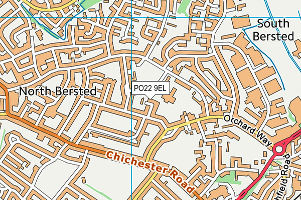 PO22 9EL map - OS VectorMap District (Ordnance Survey) PO22 9EL map - OS VectorMap District (Ordnance Survey)