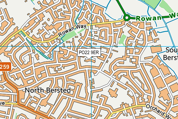 PO22 9ER map - OS VectorMap District (Ordnance Survey) PO22 9ER map - OS VectorMap District (Ordnance Survey)